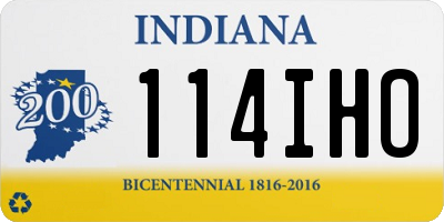 IN license plate 114IHO