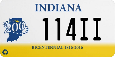 IN license plate 114II