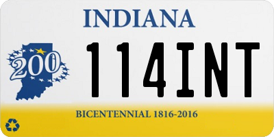 IN license plate 114INT