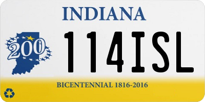 IN license plate 114ISL