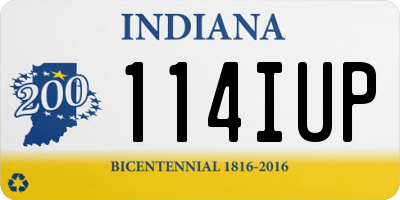 IN license plate 114IUP