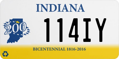 IN license plate 114IY