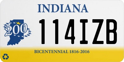 IN license plate 114IZB