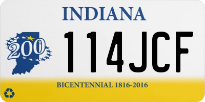 IN license plate 114JCF