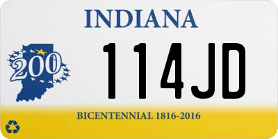 IN license plate 114JD