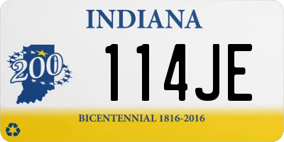 IN license plate 114JE