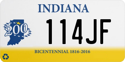IN license plate 114JF