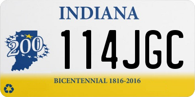 IN license plate 114JGC