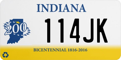 IN license plate 114JK