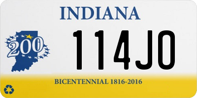 IN license plate 114JO