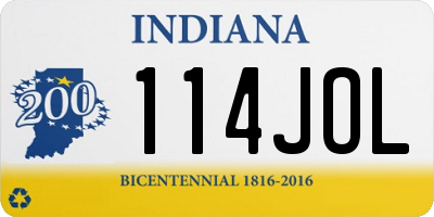 IN license plate 114JOL