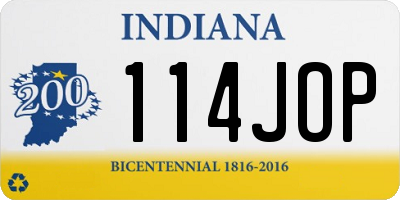 IN license plate 114JOP
