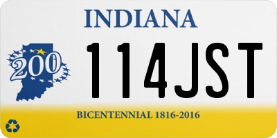 IN license plate 114JST