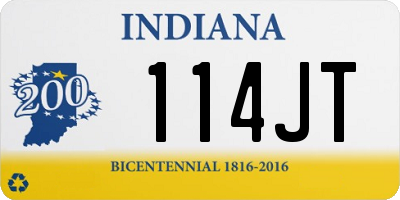 IN license plate 114JT