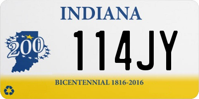 IN license plate 114JY