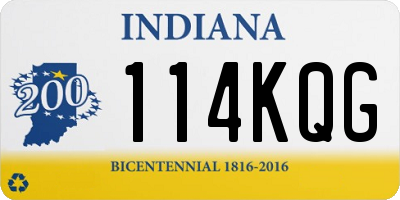 IN license plate 114KQG