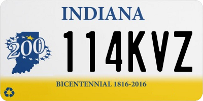 IN license plate 114KVZ