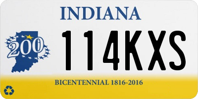 IN license plate 114KXS