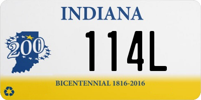 IN license plate 114L