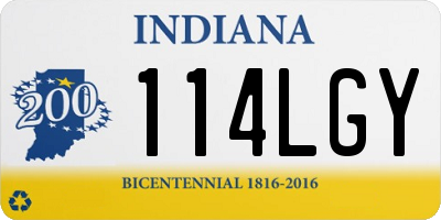 IN license plate 114LGY
