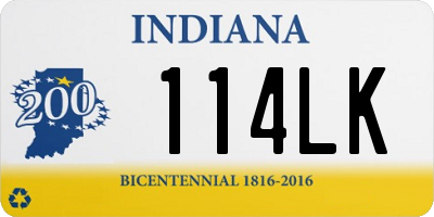 IN license plate 114LK