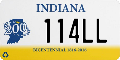 IN license plate 114LL