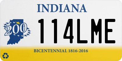 IN license plate 114LME