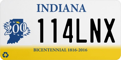 IN license plate 114LNX