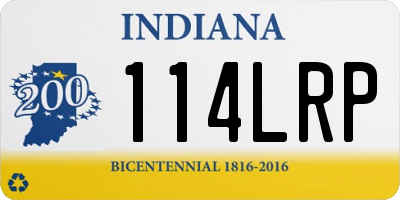 IN license plate 114LRP
