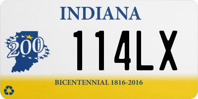 IN license plate 114LX