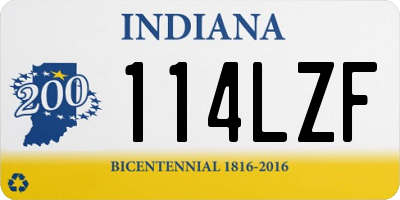 IN license plate 114LZF