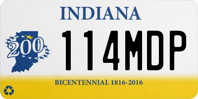 IN license plate 114MDP
