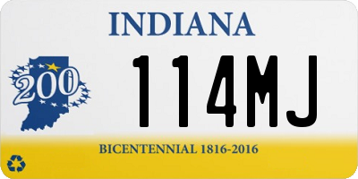 IN license plate 114MJ