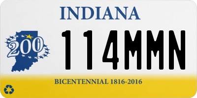 IN license plate 114MMN