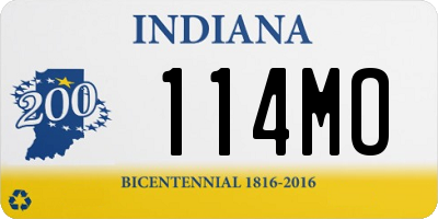 IN license plate 114MO