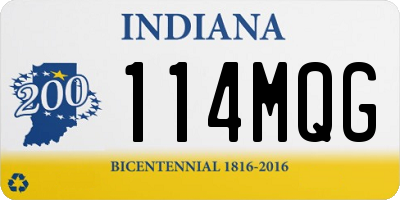 IN license plate 114MQG