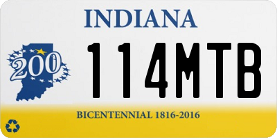 IN license plate 114MTB