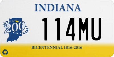 IN license plate 114MU