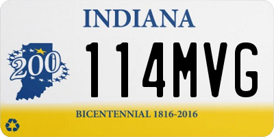 IN license plate 114MVG
