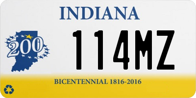 IN license plate 114MZ