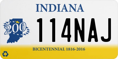 IN license plate 114NAJ