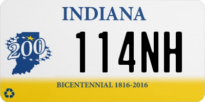 IN license plate 114NH