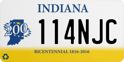 IN license plate 114NJC