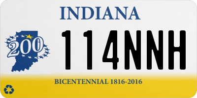 IN license plate 114NNH