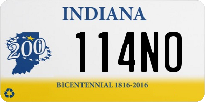 IN license plate 114NO