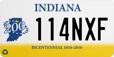 IN license plate 114NXF