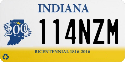 IN license plate 114NZM