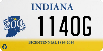 IN license plate 114OG