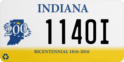 IN license plate 114OI