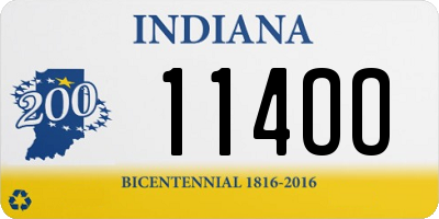 IN license plate 114OO